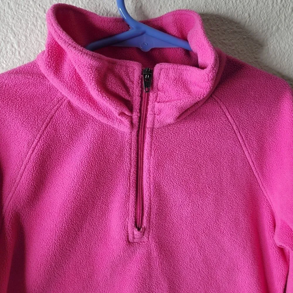Girls pink sweater Columbia size small half zip